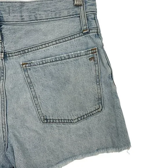 Madewell Women's 26 The Perfect Jean Shorts Light Blue Cut Off Pockets Casual - Picture 6 of 11